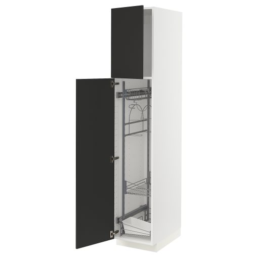 METOD, висок шкаф с отдел. за почиств. аксесоари, 394.990.03