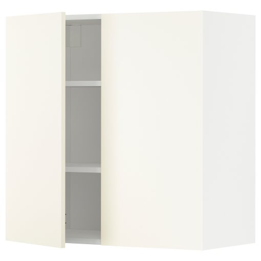 METOD, стенен шкаф с рафтове/2 вратички, 395.072.63
