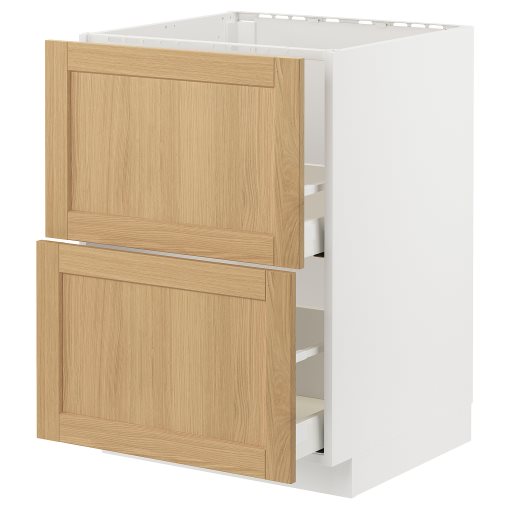 METOD/MAXIMERA, долен шкаф за мивка + 2 чела/2 чекм., 395.091.58