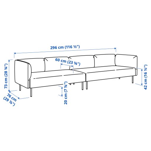 LILLEHEM, 4-местен модулен диван, 395.360.48
