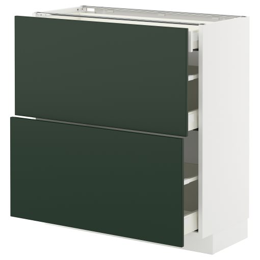 METOD/MAXIMERA, долен шкаф с 2 чела/3 чекмеджета, 395.568.52
