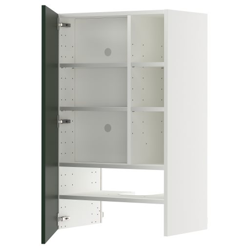 METOD, стенен шкаф за вгр. аспиратор с рафт/вр., 395.570.50