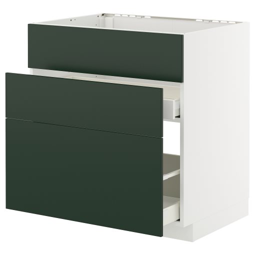 METOD/MAXIMERA, долен шкаф за мивка+3 чела/2 чекм., 395.572.67