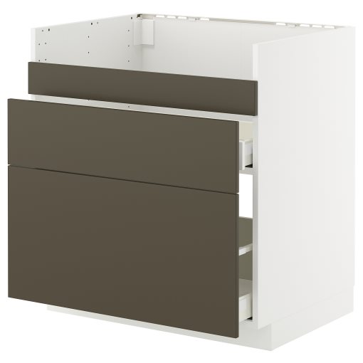 METOD/MAXIMERA, долен шкаф за мивка HAVSEN с 3 чела/2 чекм., 395.583.23