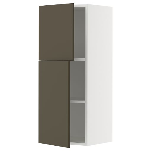 METOD, стенен шкаф с рафтове/2 вратички, 395.583.99