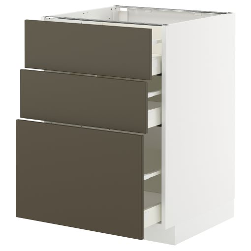 METOD/MAXIMERA, долен шкаф с 3 чекмеджета, 395.587.71