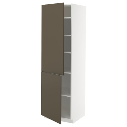METOD, висок шкаф с рафтове/2 врати, 395.588.46
