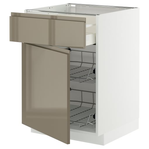 METOD/MAXIMERA, долен шкаф с тел. кошница/чекм./врата, 395.766.28