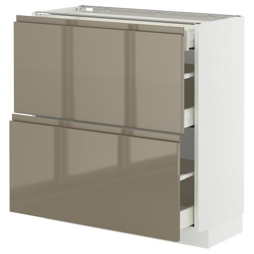 METOD/MAXIMERA, долен шкаф с 2 чела/3 чекмеджета, 395.766.52