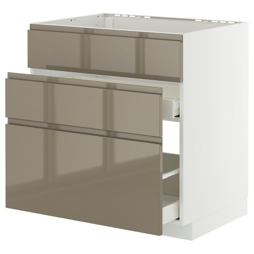 METOD/MAXIMERA, долен шкаф за мивка + 3 чела/2 чекм., 395.770.53