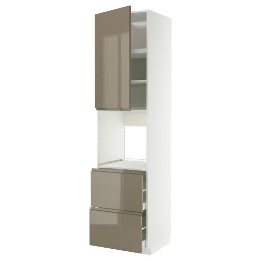 METOD/MAXIMERA, висок шкаф за фурна + врата/2 чекм., 395.771.71