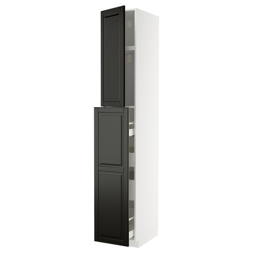 METOD/MAXIMERA, висок шкаф, изтегл. ф-я, 1 врата/4 чекм., 395.789.05