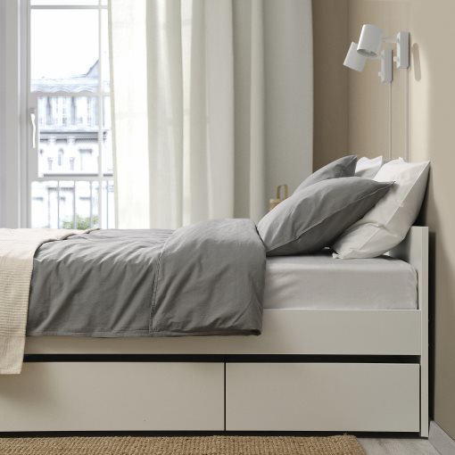 VIHALS, рамка за легло с 4 кутии за съхранение, 395.819.98