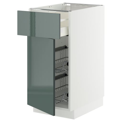 METOD/MAXIMERA, долен шкаф с телена кошница/чекмедже/врата, 395.862.41