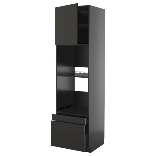 METOD/KNIVSHULT, висок шкаф за фурна/комби фурна + врата/2 чекм., 395.871.27