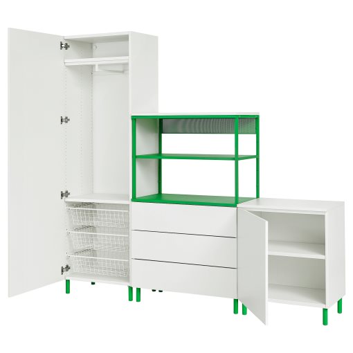 PLATSA, гардероб двукрилен + 3 чекмеджета, 395.962.64