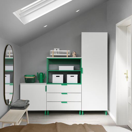 PLATSA, гардероб двукрилен + 3 чекмеджета, 395.962.64