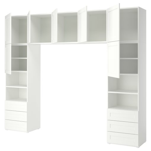 PLATSA, седемкрилен гардероб + 6 чекмеджета, 300x42x241 см, 396.154.27