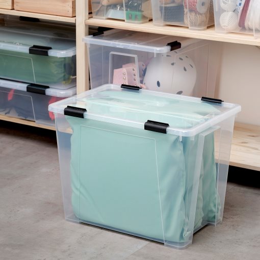 SAMLA, Кутия с капак/клипс, 57x39x43 см/65 л, 396.207.49