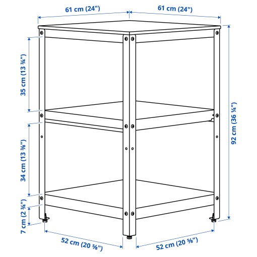 GRILLSKÄR, открит кухненски модул, 61x61 см, 405.987.90