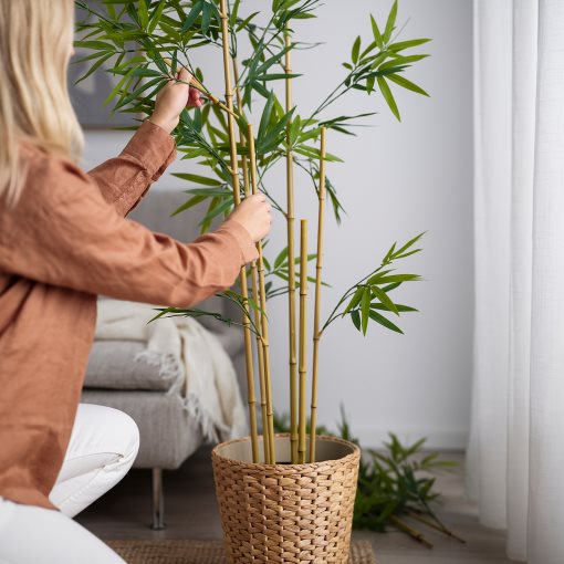 FEJKA, изкуствено саксийно растение, бамбук, 21 см, 406.106.07
