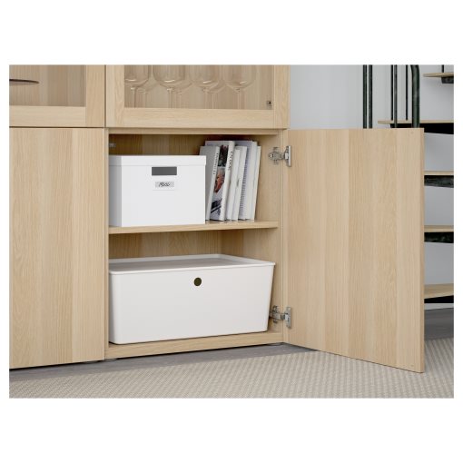 BESTÅ, комбиниран артикул за съхранение със стъклени вратички, 490.898.16