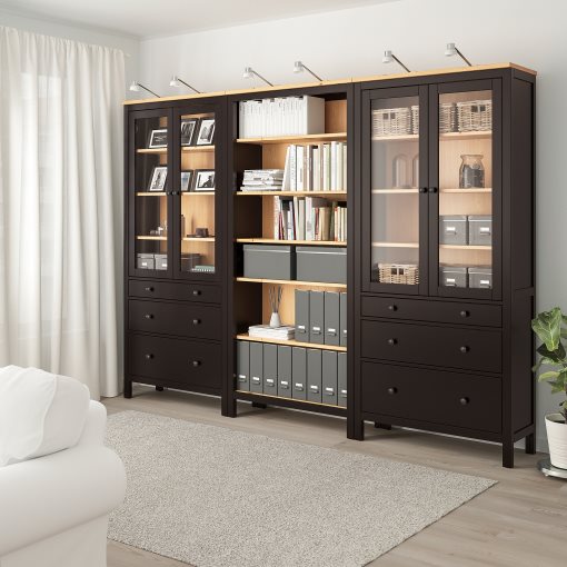 HEMNES, комб артик з съхр с врати/чекм, 493.365.67