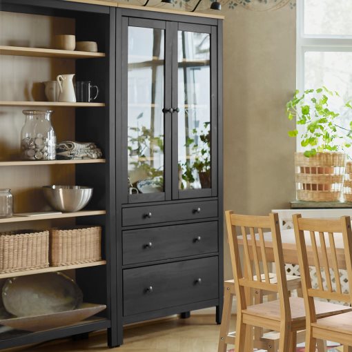 HEMNES, комб артик з съхр с врати/чекм, 493.365.67