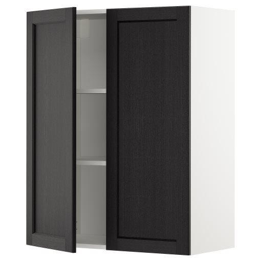METOD, стенен шкаф с рафтове/2 вратички, 494.542.59