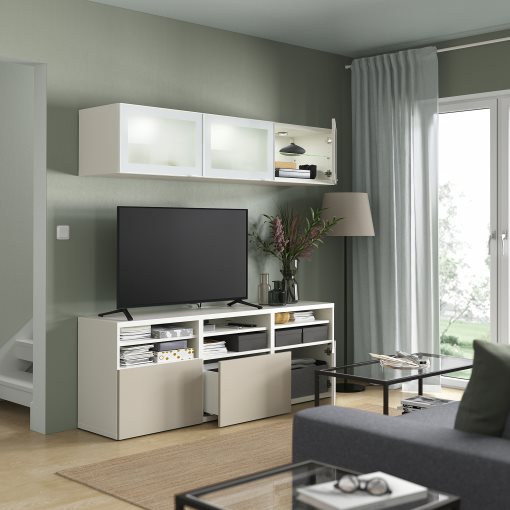 BESTÅ, TV секция/стъклени врати, 494.887.87