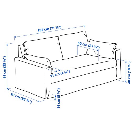 HYLTARP, 2-местен диван, 494.896.16