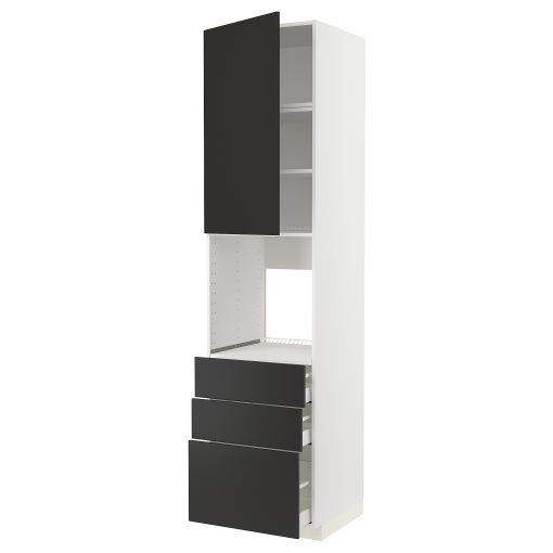 METOD/MAXIMERA, висок шкаф за фурна с врата/3 чекм., 494.974.14