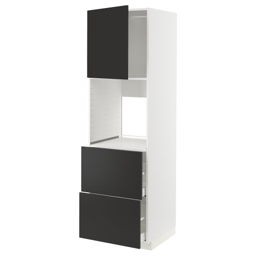 METOD/MAXIMERA, висок шкаф за фурна, чекмедже/2чела/2 високи чекм., 494.975.03