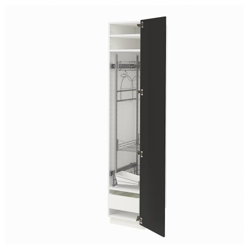METOD/MAXIMERA, висок шкаф с отдел. за почиств. аксесоари, 494.977.77
