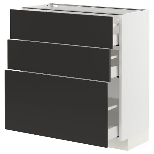 METOD/MAXIMERA, долен шкаф с 3 чекмеджета, 494.990.50