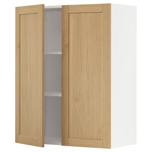METOD, стенен шкаф с рафтове/2 вратички, 495.093.46