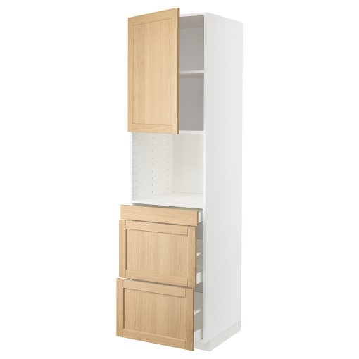 METOD/MAXIMERA, висок шкаф за комби микро, вр/3 чекм., 495.095.63