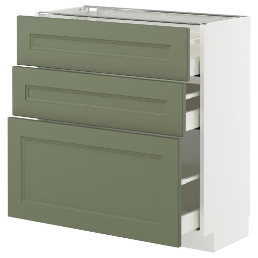 METOD/MAXIMERA, долен шкаф с 3 чекмеджета, 495.178.22