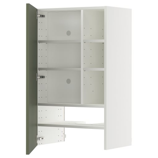 METOD, стенен шкаф за вграден аспиратор с рафт/вр., 495.178.41