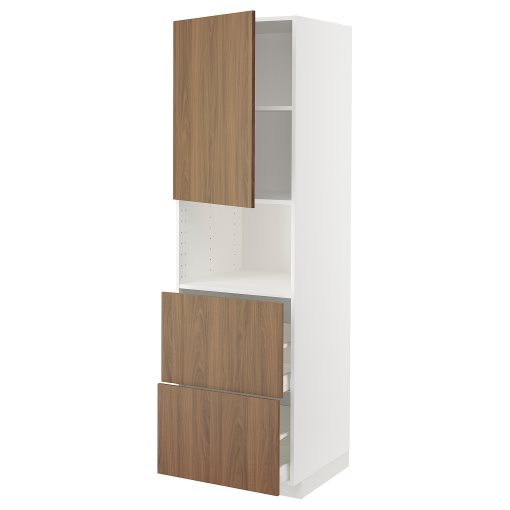 METOD/MAXIMERA, висок шкаф за микр фурн, врата/2чкм, 495.197.55