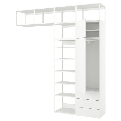 PLATSA, гардероб двукрилен + 3 чекмеджета, 495.306.25