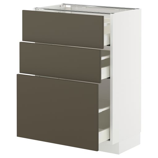 METOD/MAXIMERA, долен шкаф с 3 чекмеджета, 495.588.60