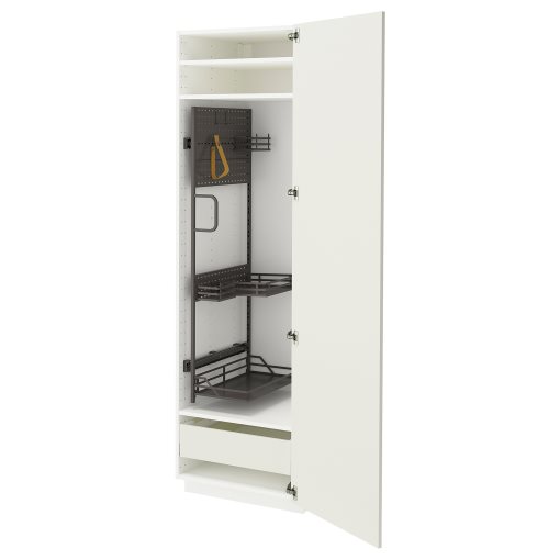 METOD/MAXIMERA, висок шкаф с отдел. за почиств. аксесоари, 495.742.90