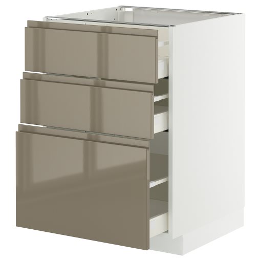 METOD/MAXIMERA, долен шкаф с 3 чекмеджета, 495.770.19