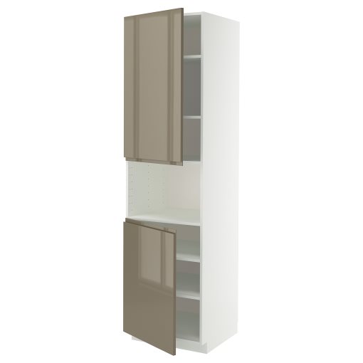 METOD, висок шкаф за микровълнова с 2 врати/рафт, 495.772.60