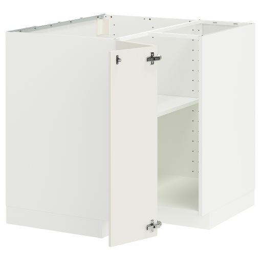 METOD, ъглов долен шкаф с рафт, 495.848.16