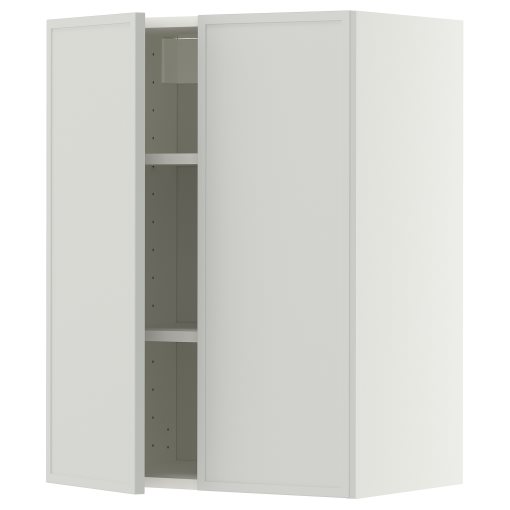 METOD, стенен шкаф с рафтове/2 вратички, 60x80 см, 496.043.86