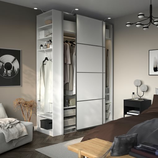 PAX/MEHAMN, гардероб с плъзгащи се врати, 496.069.84
