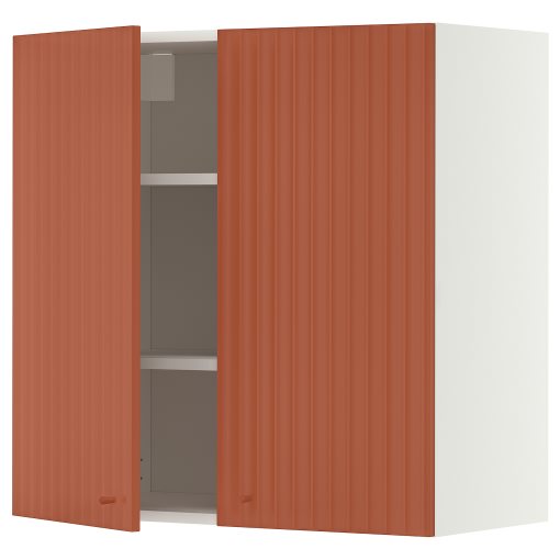 METOD, стенен шкаф с рафтове/2 вратички, 80x80 см, 496.119.33