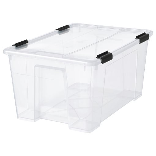 SAMLA, Кутия с капак/клипс, 57x39x29 см/45 л, 496.196.51